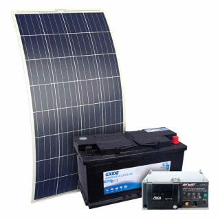 AIRBATT solar power trailer charging set with SunFox charging controller, backup battery and solar panel AIRBATT FS1500Ks