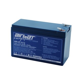 AIRBATT Energiepower AIR-LFP 12-12 12,8V 12Ah LiFePO4 Versorgungsbatterie Ohne Polabdeckung