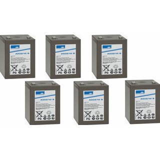 EXIDE Sonnenschein Blei/Gel Dryfit A502/10S (6er-Pack) fr ASH 25 Heckbatterie Bausatz