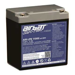 AIRBATT Start-Power LPB 11000 BMS 12,8V 11Ah LiFePO4 Starterbatterie