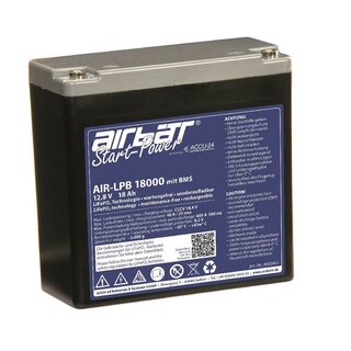 AIRBATT Start-Power LPB 18000 BMS 12,8V 18Ah LiFePO4 Starterbatterie