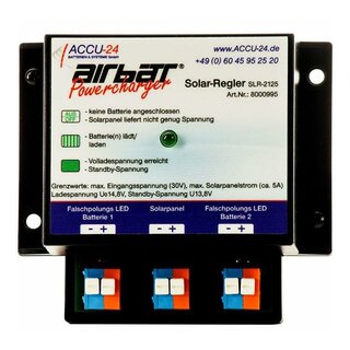 AIRBATT Powercharger SLR-2125 Solarladeregler fr 2 Blei-& LiFePO-Batterien im Anhnger