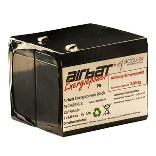 AIRBATT Energiepower Replacement Battery for Medium Battery Box EBPMP7-6-2 Lead 12V 7Ah