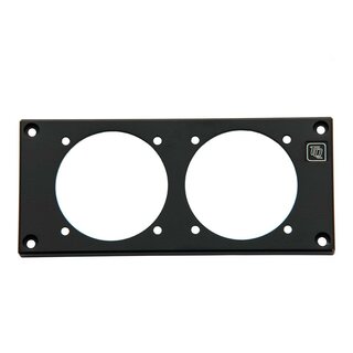 Double adapter plate for easy integration of two 57 mm rounds in 160 mm standard rack