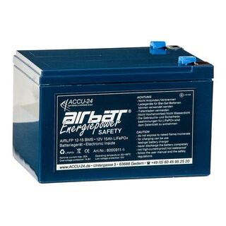 AIRBATT Energiepower SAFETY LiFePO4 12,8V 15Ah Versorgungsbatterie