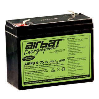 AIRBATT Energiepower AIR-PB 6-7S 6V 7Ah VRLA/AGM avionic battery