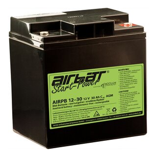 AIRBATT Start-Power AIR-PB 12-30 12V 30Ah AGM Starterbatterie & Versorgungsbatterie