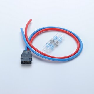 MULTIPLEX MPX - Kupplung mit Kabel 30 cm 2,5 mm inkl. 2 Schrumpfverbinder blau