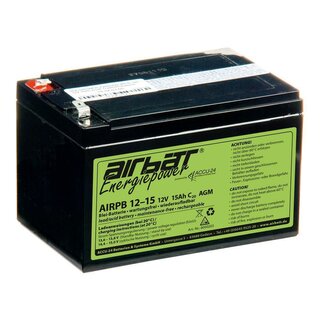 AIRBATT Energiepower AIR-PB 12-15 12V 15Ah cycle-resistant VRLA/AGM avionic battery  without pole cover